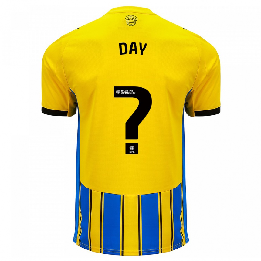 גברים כדורגל Lewis Day #0 כחול צהוב הרחק ג'רזי 2025/26