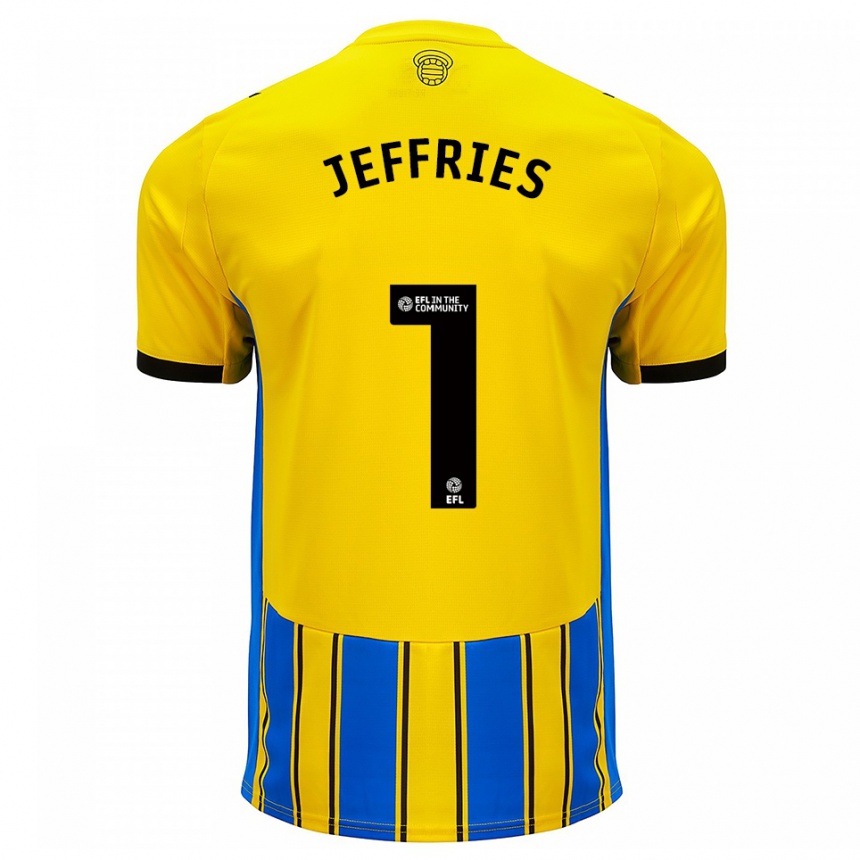 גברים כדורגל ג׳וש ג׳פריז #1 כחול צהוב הרחק ג'רזי 2025/26