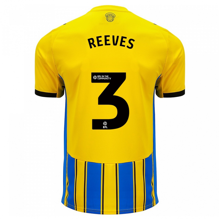 גברים כדורגל בן ריבס #3 כחול צהוב הרחק ג'רזי 2025/26 גברים כדורגל בן ריבס #3 כחול צהוב הרחק ג'רזי 2025/26