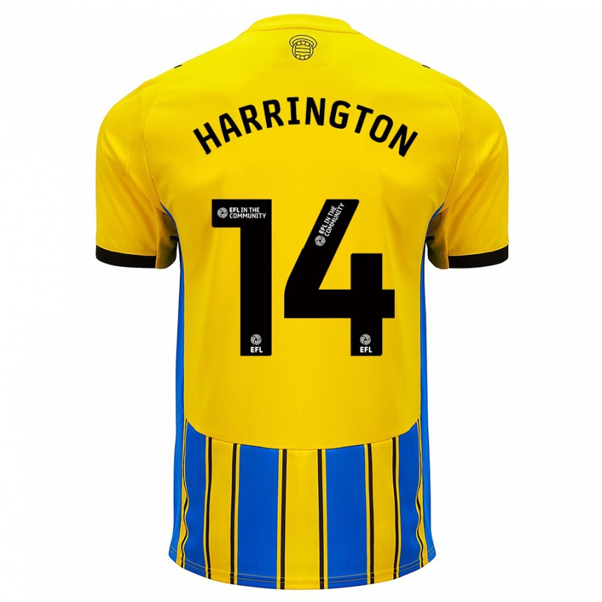 גברים כדורגל Harry Harrington #14 כחול צהוב הרחק ג'רזי 2025/26