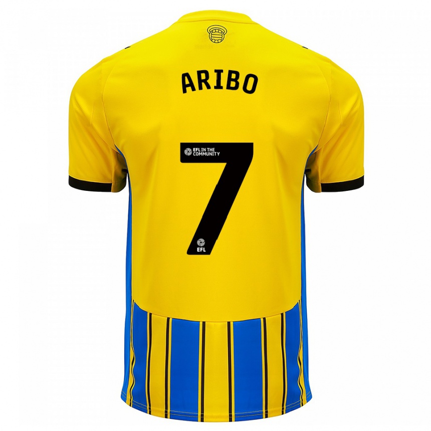 גברים כדורגל ג'ו אריבו #7 כחול צהוב הרחק ג'רזי 2025/26