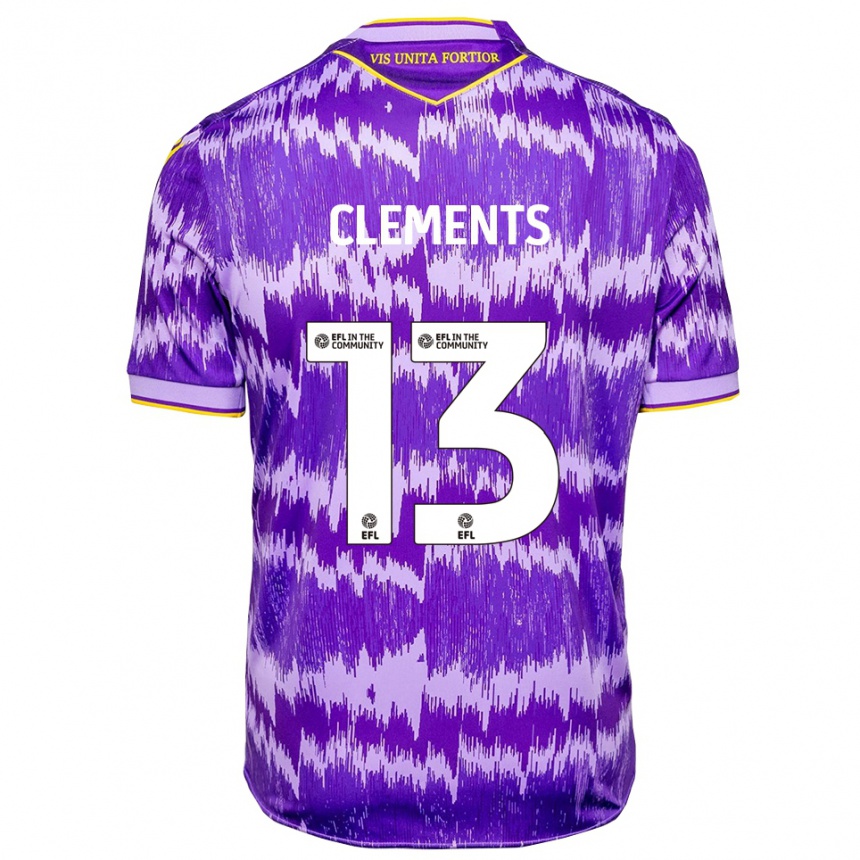 גברים כדורגל דייזי קלמנטס #13 סגול צהוב הרחק ג'רזי 2025/26