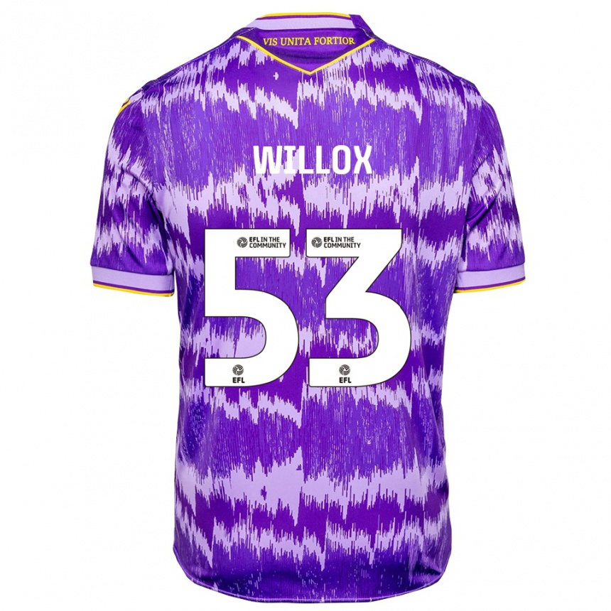 גברים כדורגל קירון ווילוקס #53 סגול צהוב הרחק ג'רזי 2025/26