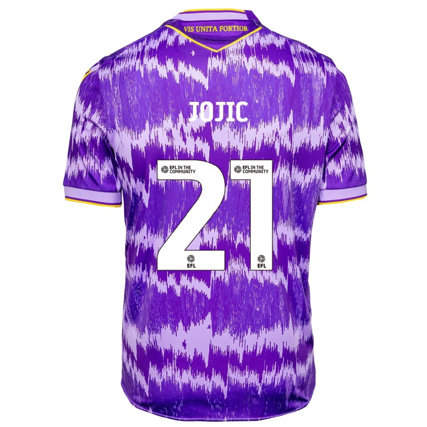 גברים כדורגל ניקולה יואיץ׳ #21 סגול צהוב הרחק ג'רזי 2025/26