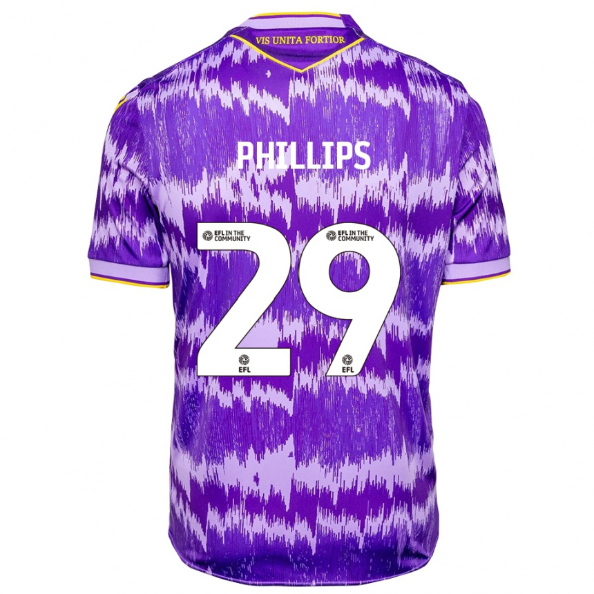 גברים כדורגל ד'מרג'יו רייט-פיליפס #29 סגול צהוב הרחק ג'רזי 2025/26