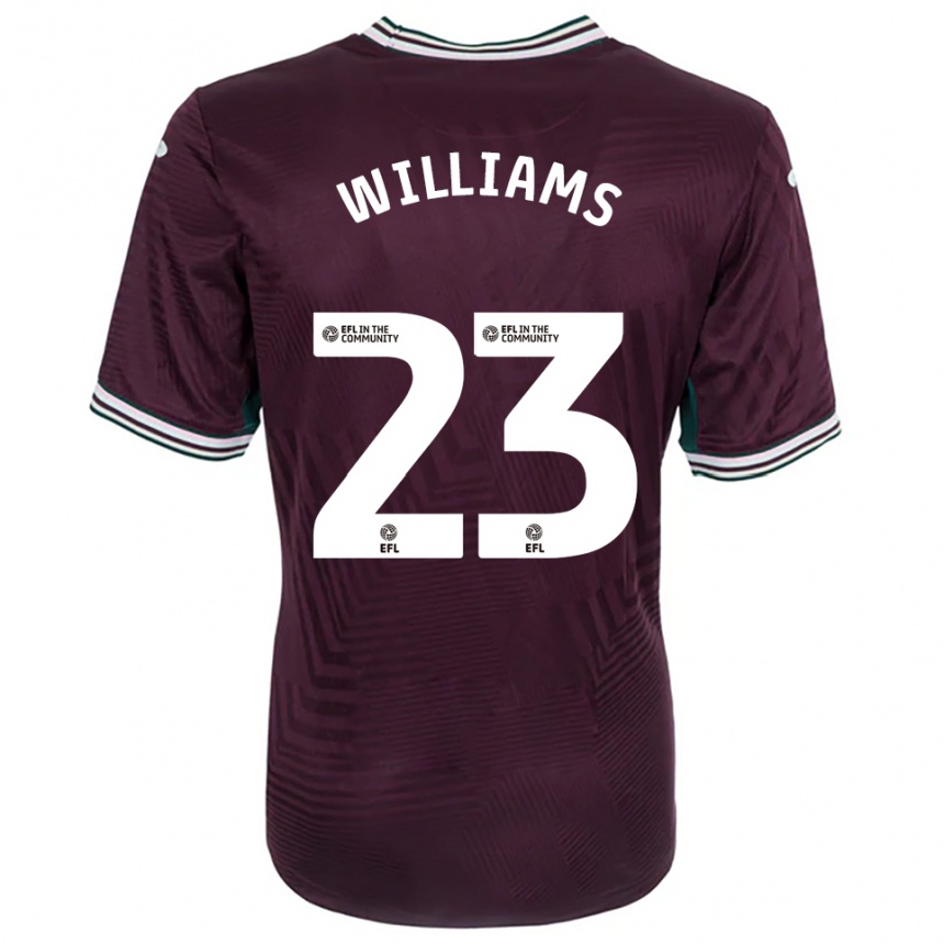 גברים כדורגל ג'סיקה וויליאמס #23 חלודה אדום לבן הרחק ג'רזי 2025/26