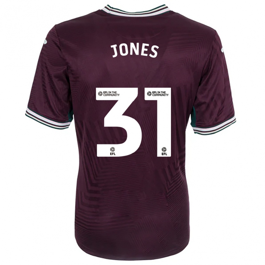 גברים כדורגל Verity Jones #31 חלודה אדום לבן הרחק ג'רזי 2025/26