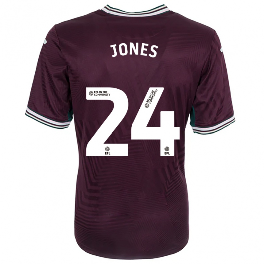 גברים כדורגל Nia Jones #24 חלודה אדום לבן הרחק ג'רזי 2025/26