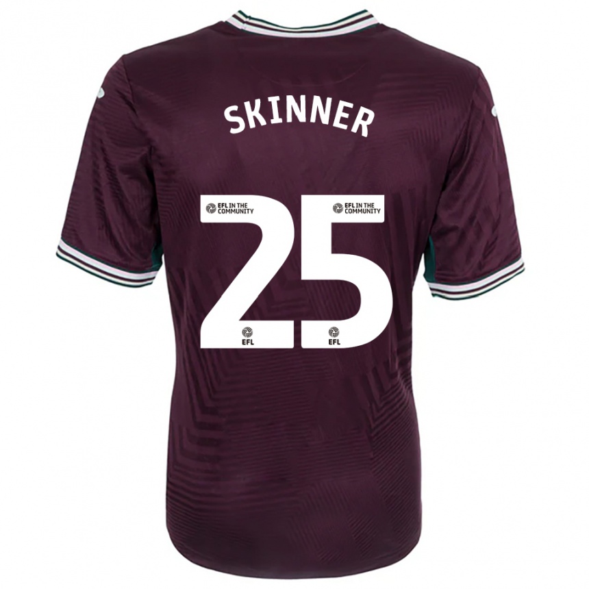 גברים כדורגל קלייר סקינר #25 חלודה אדום לבן הרחק ג'רזי 2025/26