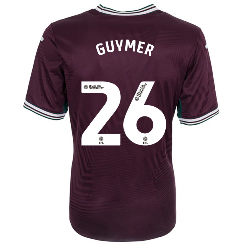 גברים כדורגל Jasmine Guymer #26 חלודה אדום לבן הרחק ג'רזי 2025/26