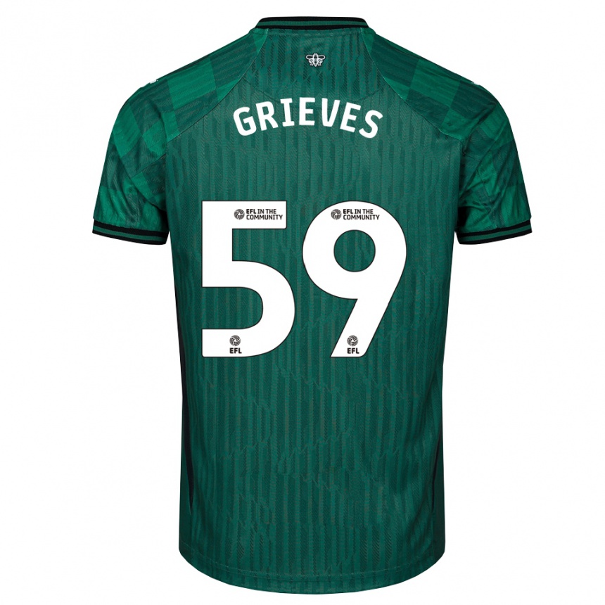גברים כדורגל ג'ק גריבס #59 ירוק שחור הרחק ג'רזי 2025/26