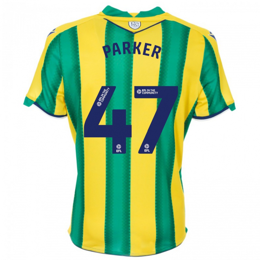 גברים כדורגל Michael Parker #47 צהוב ירוק הרחק ג'רזי 2025/26