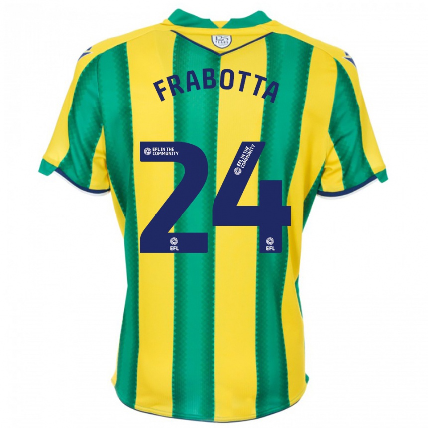גברים כדורגל ג'אנלוקה פרבוטה #24 צהוב ירוק הרחק ג'רזי 2025/26