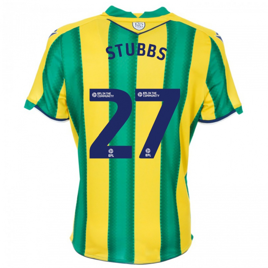 גברים כדורגל אוליביה סטאבס #27 צהוב ירוק הרחק ג'רזי 2025/26