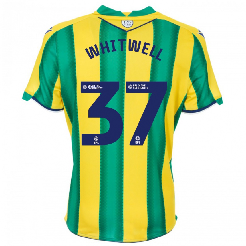 גברים כדורגל הארי ויטוול #37 צהוב ירוק הרחק ג'רזי 2025/26