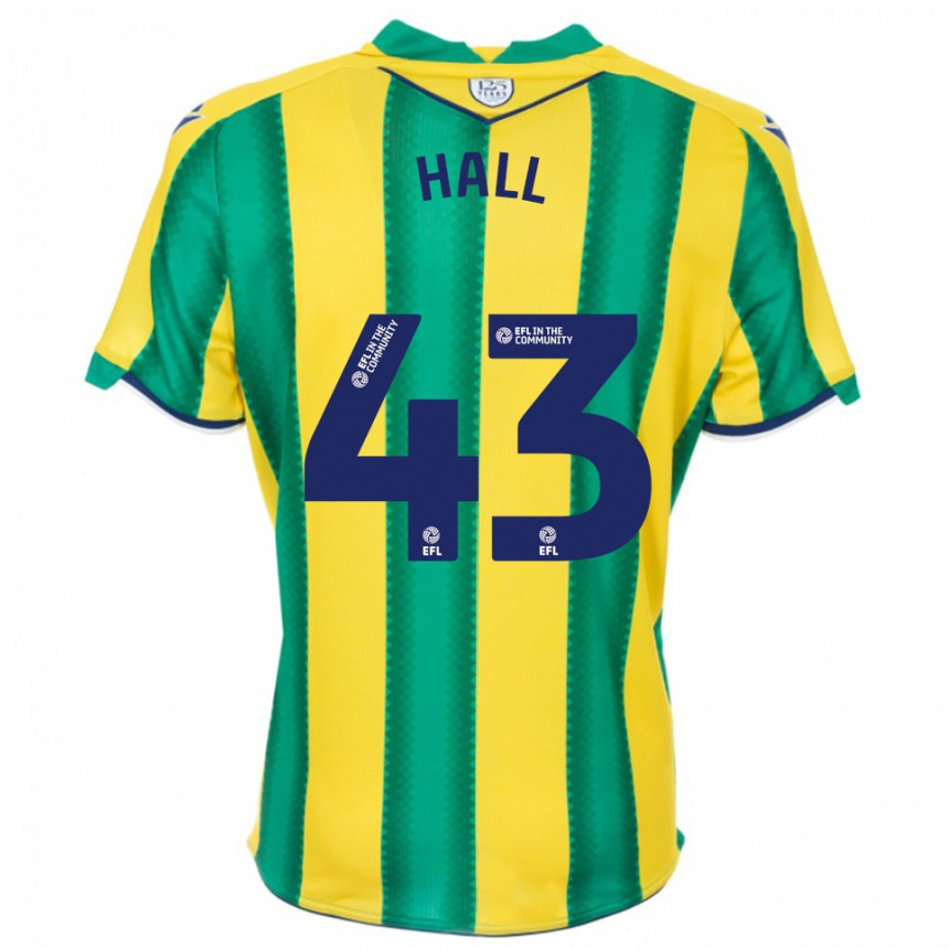 גברים כדורגל ריס הול-ג'ונסון #43 צהוב ירוק הרחק ג'רזי 2025/26