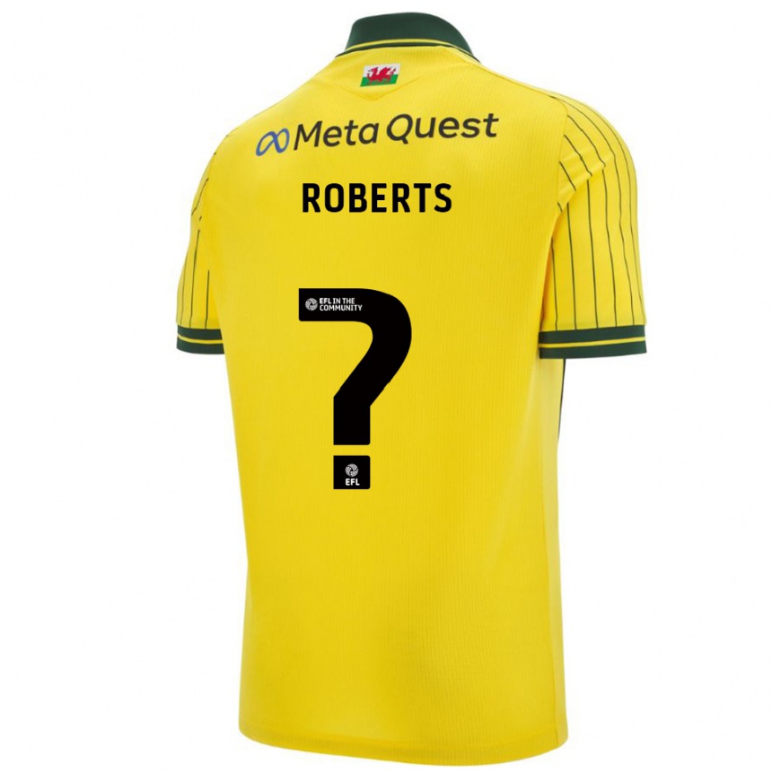 גברים כדורגל Hari Roberts #0 צהוב ירוק הרחק ג'רזי 2025/26