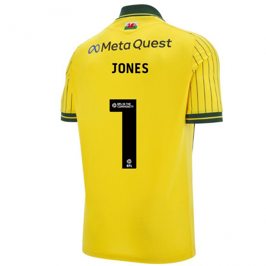 גברים כדורגל Elliott Jones #1 צהוב ירוק הרחק ג'רזי 2025/26