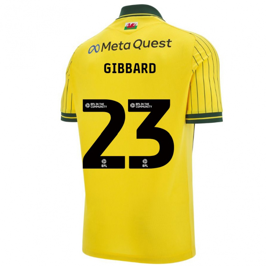 גברים כדורגל מרי גיברד #23 צהוב ירוק הרחק ג'רזי 2025/26