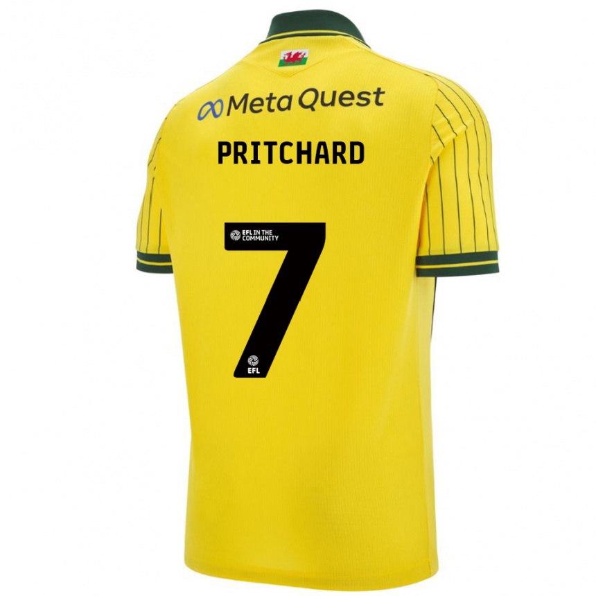 גברים כדורגל רבקה פריצ'ארד #7 צהוב ירוק הרחק ג'רזי 2025/26