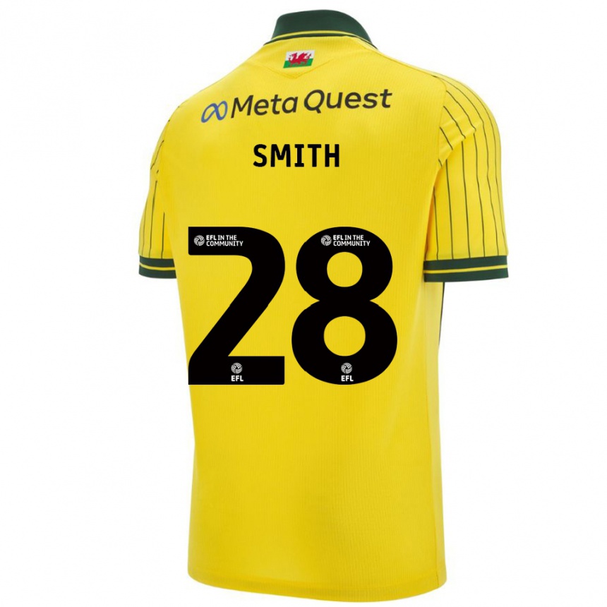 גברים כדורגל Sam Smith #28 צהוב ירוק הרחק ג'רזי 2025/26 גברים כדורגל Sam Smith #28 צהוב ירוק הרחק ג'רזי 2025/26