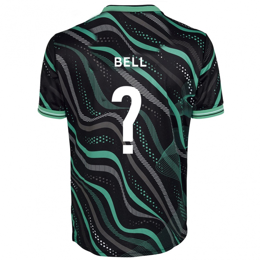 גברים כדורגל Tai Bell #0 שחור ירוק הרחק ג'רזי 2025/26