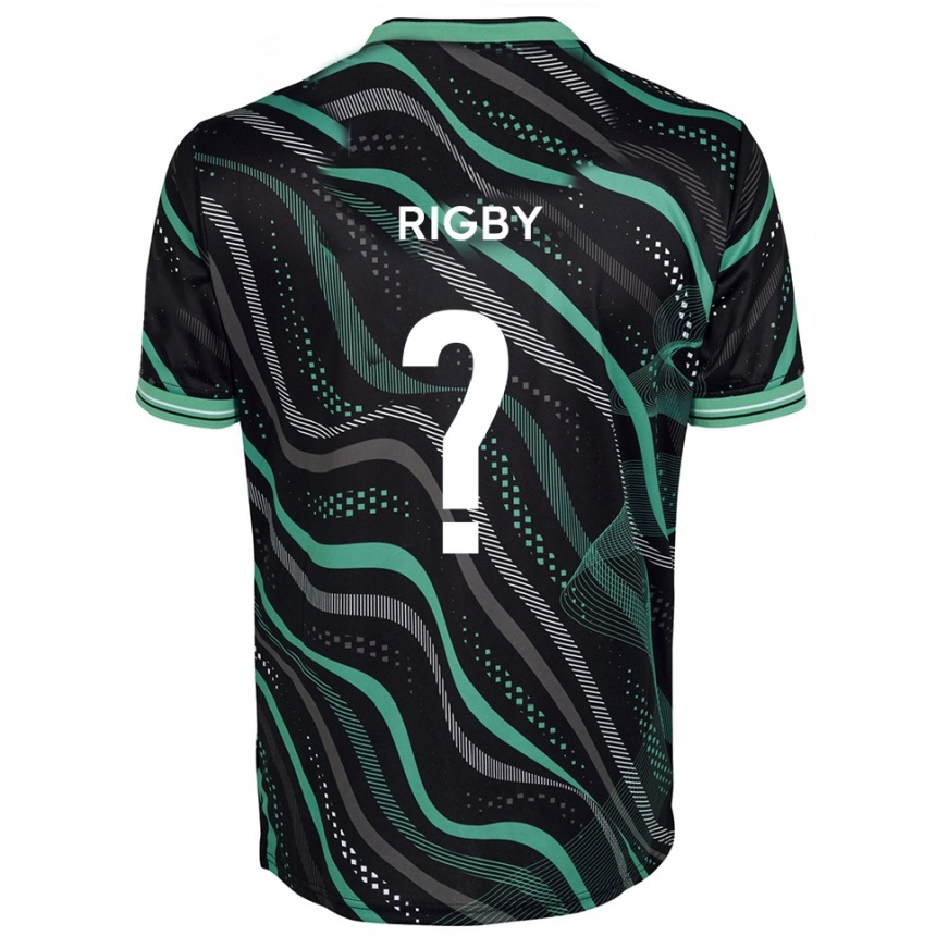 גברים כדורגל Simon Rigby #0 שחור ירוק הרחק ג'רזי 2025/26