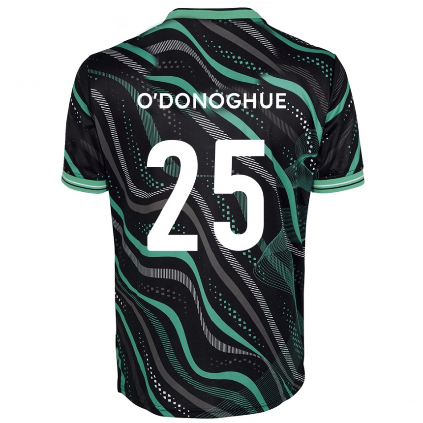 גברים כדורגל פרדי או'דונוהיו #25 שחור ירוק הרחק ג'רזי 2025/26
