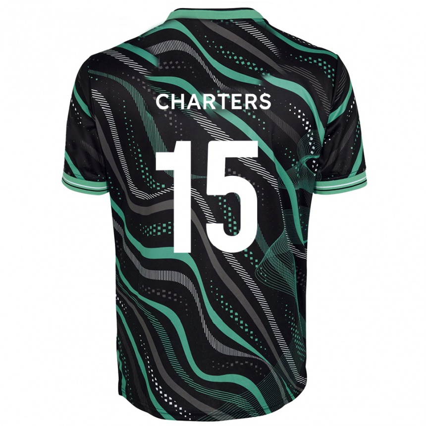 גברים כדורגל Taylor Charters #15 שחור ירוק הרחק ג'רזי 2025/26