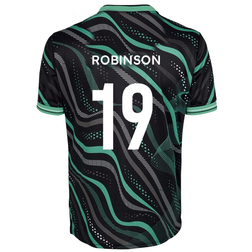 גברים כדורגל Jack Robinson #19 שחור ירוק הרחק ג'רזי 2025/26