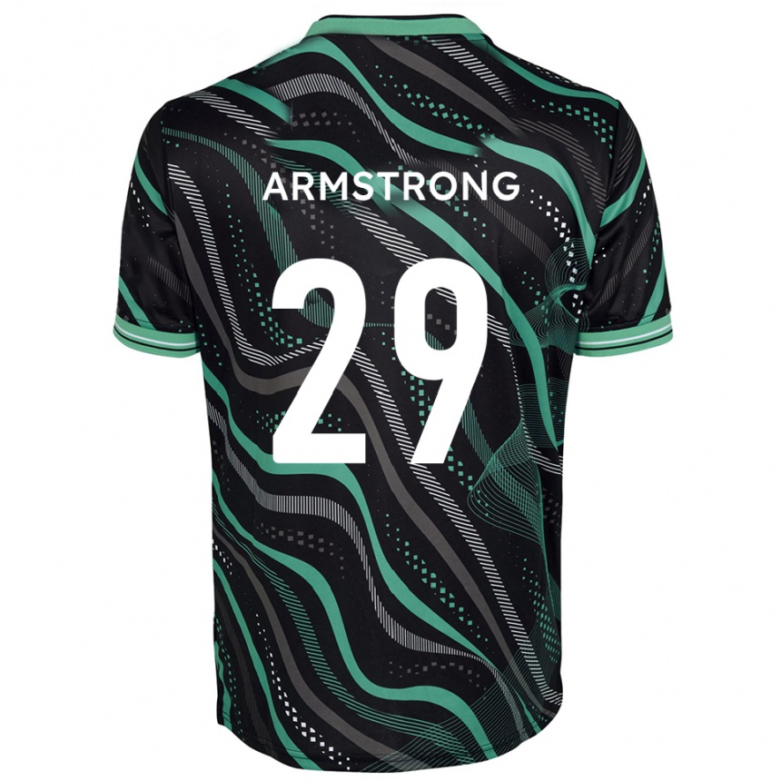גברים כדורגל Luke Armstrong #29 שחור ירוק הרחק ג'רזי 2025/26