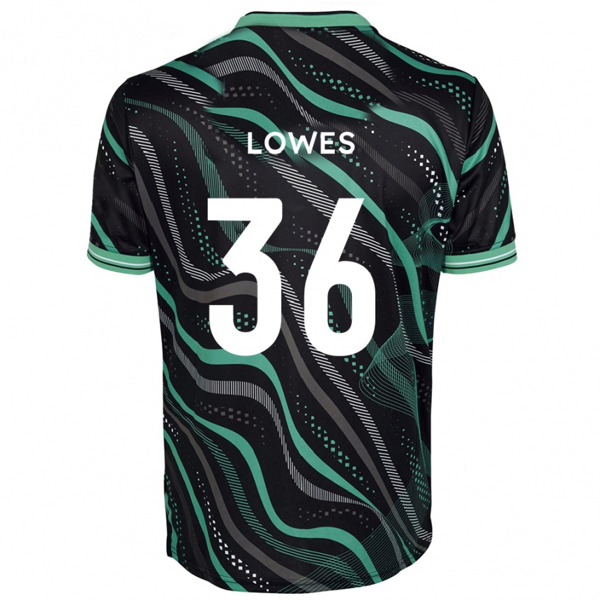 גברים כדורגל ג׳ונה לאווס #36 שחור ירוק הרחק ג'רזי 2025/26