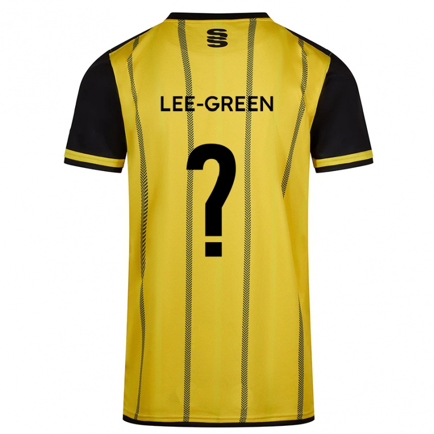 גברים כדורגל Alex Lee-Green #0 צהוב שחור הרחק ג'רזי 2025/26