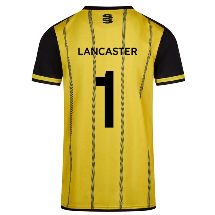 גברים כדורגל Aaron Lancaster #1 צהוב שחור הרחק ג'רזי 2025/26