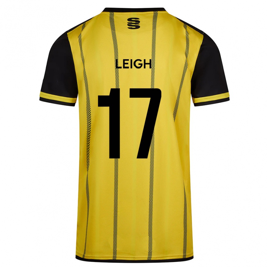 גברים כדורגל Isaac Leigh #17 צהוב שחור הרחק ג'רזי 2025/26