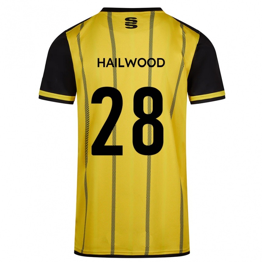גברים כדורגל ג׳סי היילווד #28 צהוב שחור הרחק ג'רזי 2025/26