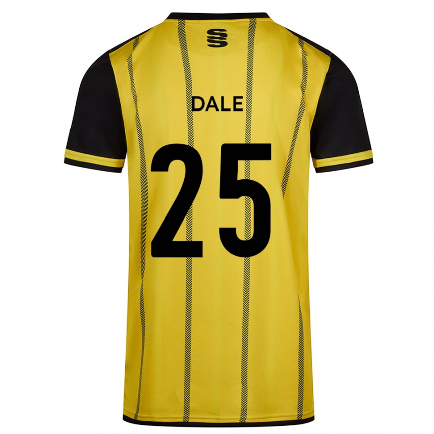 גברים כדורגל Natasha Dale #25 צהוב שחור הרחק ג'רזי 2025/26