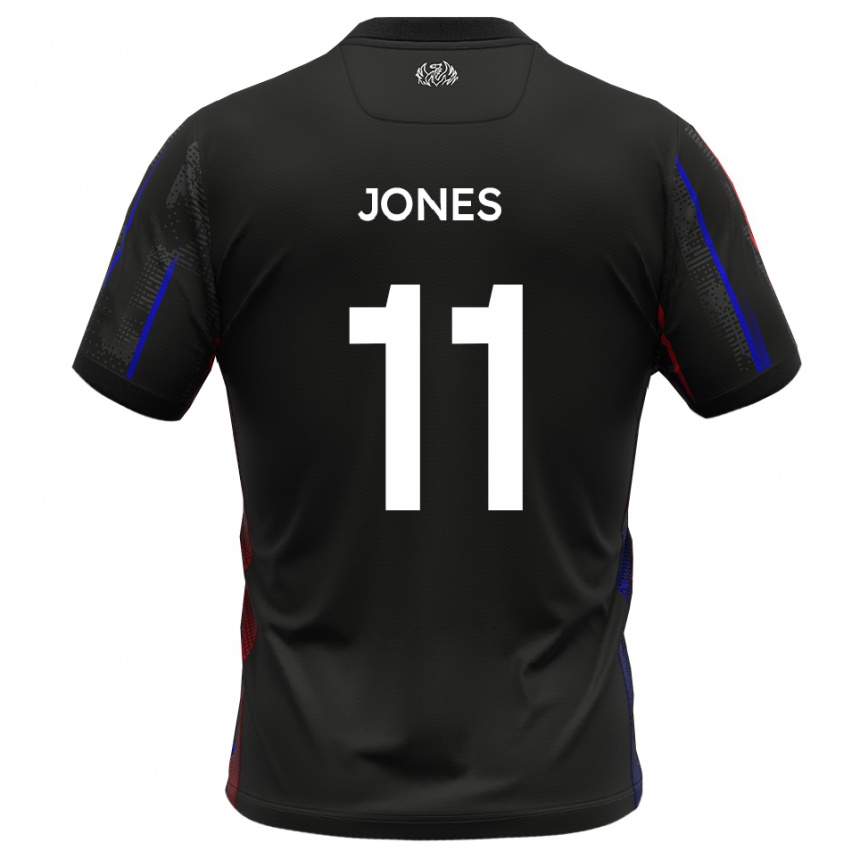 גברים כדורגל Ryan Jones #11 שחור אדום הרחק ג'רזי 2025/26