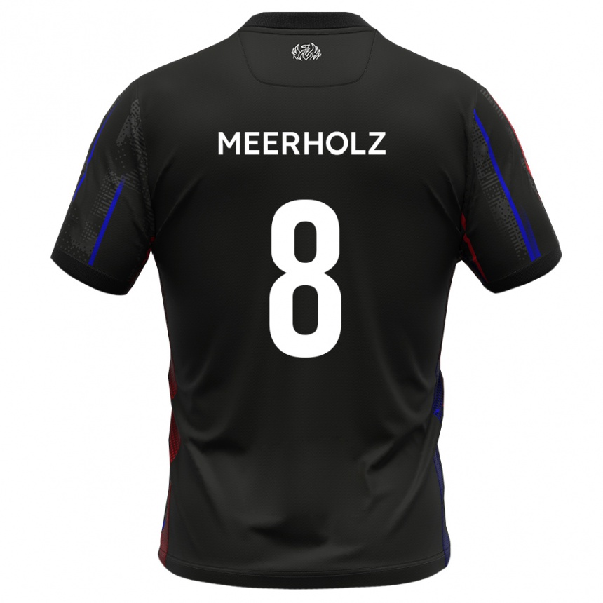 גברים כדורגל ג'ד מירהולץ #8 שחור אדום הרחק ג'רזי 2025/26