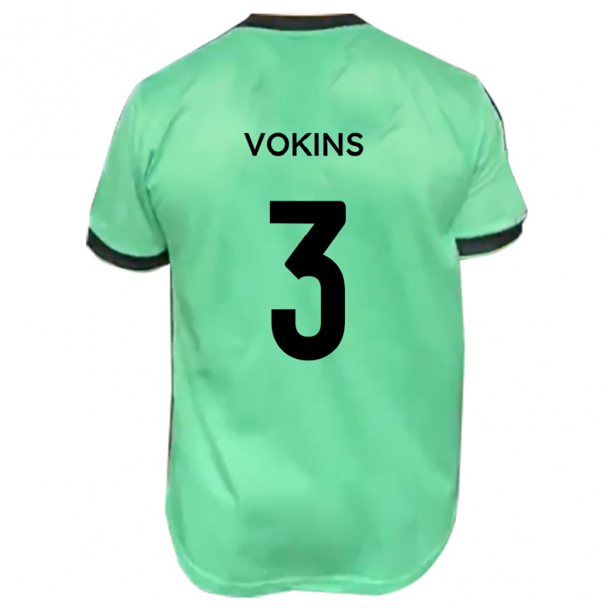 גברים כדורגל ג'ייק ווקינס #3 טורקיז שחור הרחק ג'רזי 2025/26