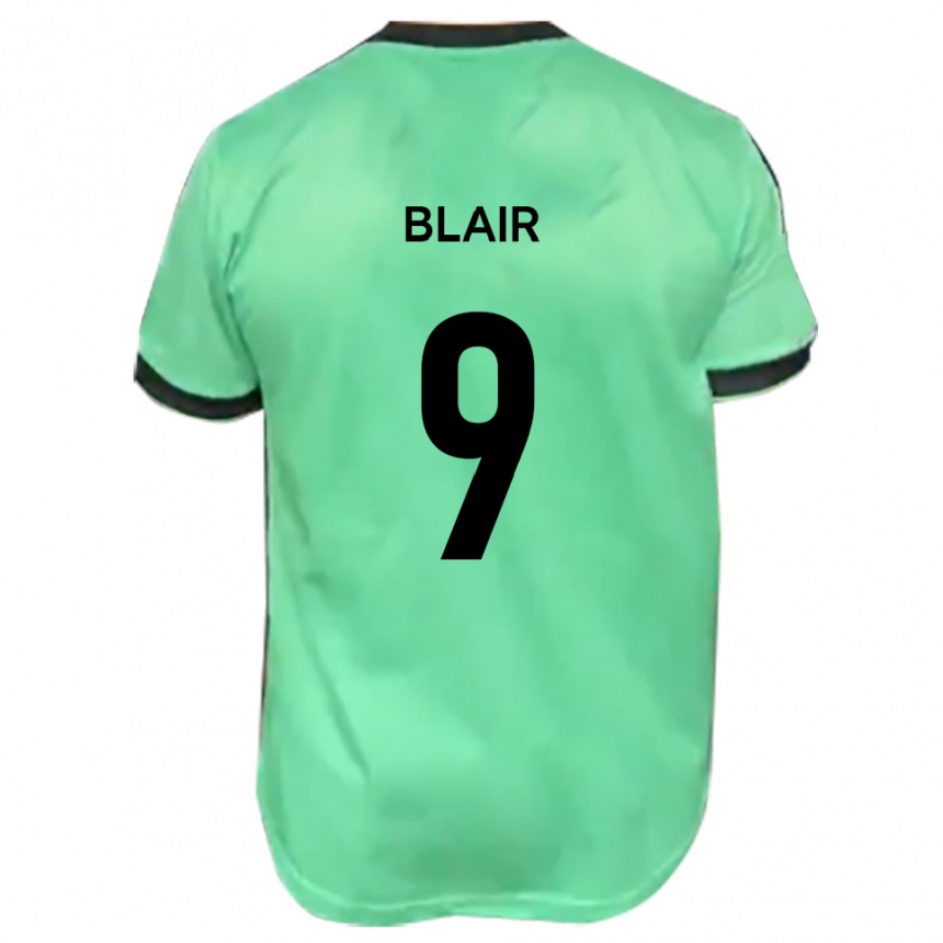 גברים כדורגל Aaron Blair #9 טורקיז שחור הרחק ג'רזי 2025/26