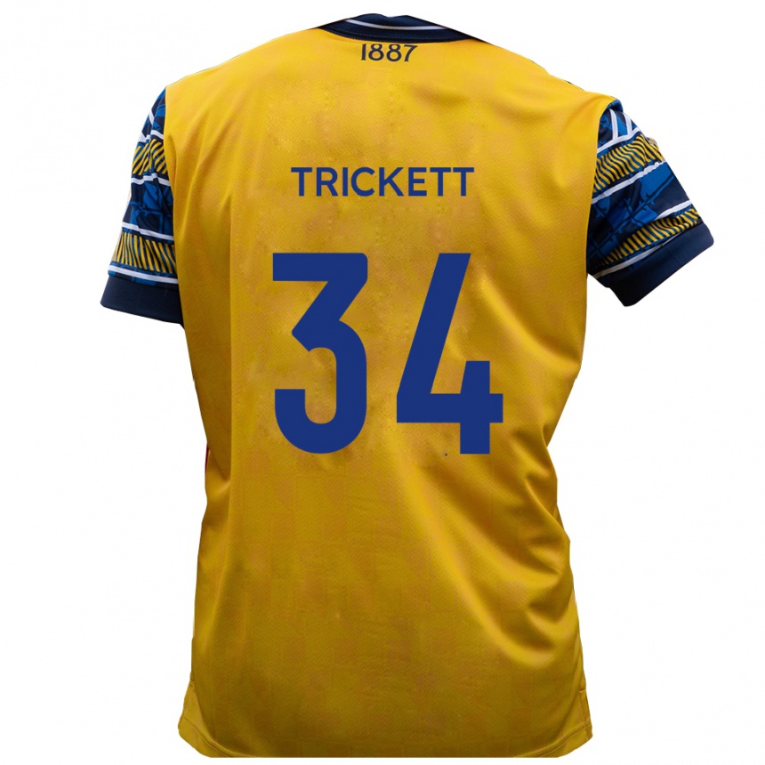 גברים כדורגל יודן טריקט #34 צהוב שחור הרחק ג'רזי 2025/26