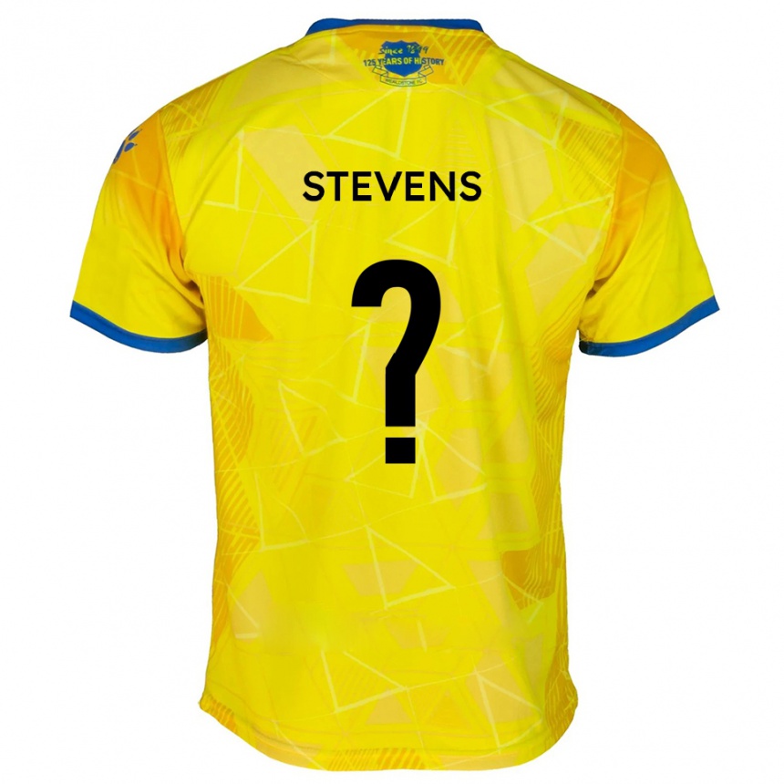 גברים כדורגל James Stevens #0 צהוב כחול הרחק ג'רזי 2025/26