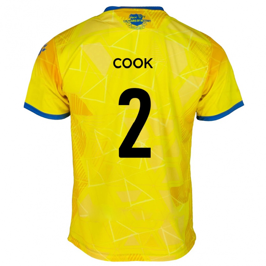 גברים כדורגל Jack Cook #2 צהוב כחול הרחק ג'רזי 2025/26