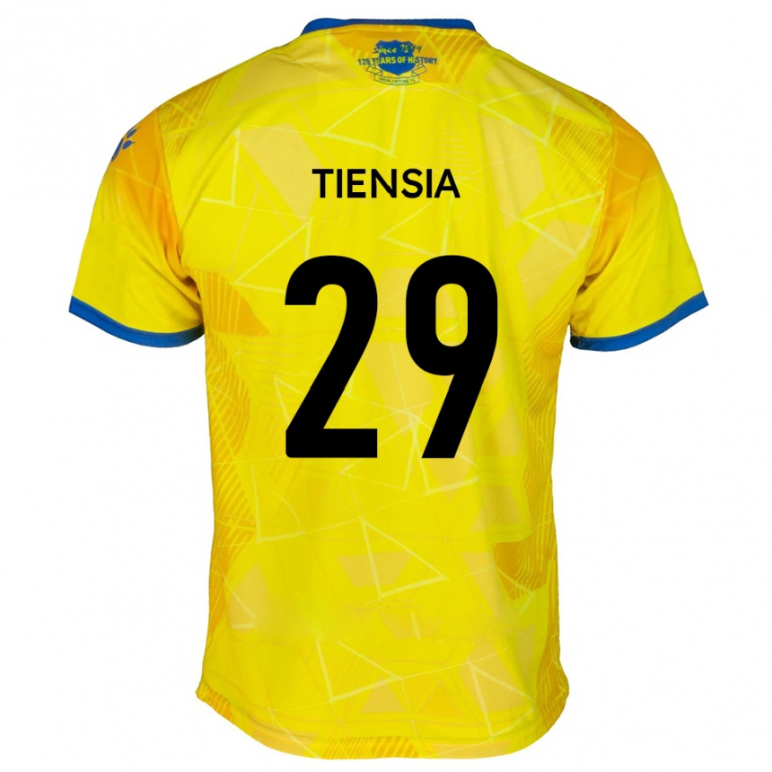 גברים כדורגל Junior Tiensia #29 צהוב כחול הרחק ג'רזי 2025/26