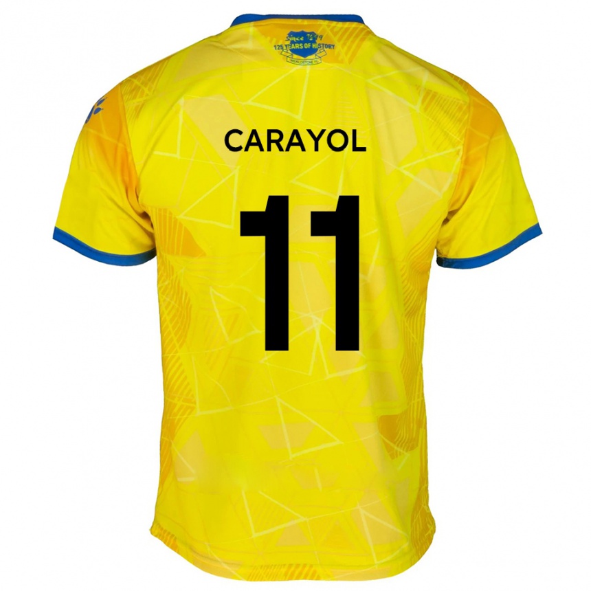גברים כדורגל מוסטפא קראיול #11 צהוב כחול הרחק ג'רזי 2025/26