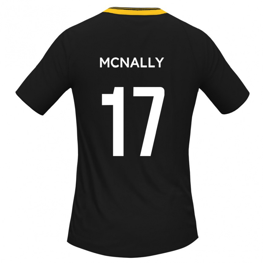 גברים כדורגל Jordan Mcnally #17 שחור צהוב הרחק ג'רזי 2025/26