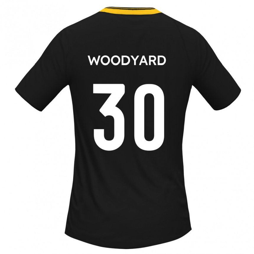 גברים כדורגל אלכס וודיארד #30 שחור צהוב הרחק ג'רזי 2025/26