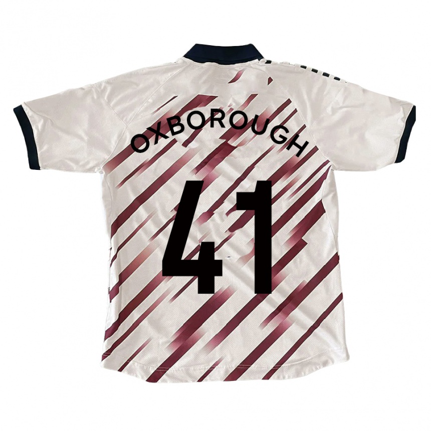 גברים כדורגל איוואן אוקסבורו #41 לבן אדום הרחק ג'רזי 2025/26