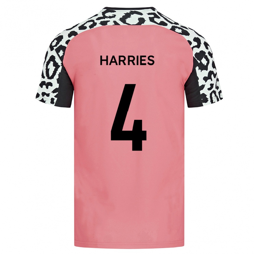 גברים כדורגל צ׳יאן האריס #4 ורוד שחור הרחק ג'רזי 2025/26